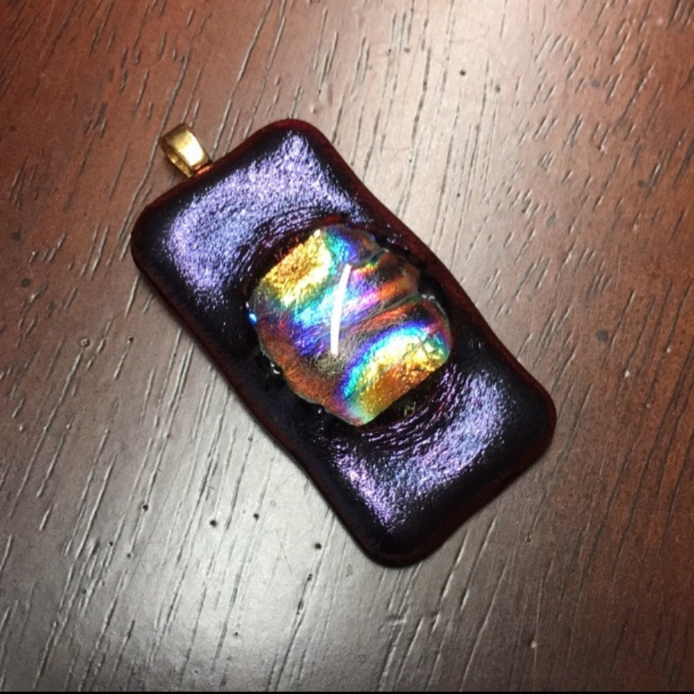 Vintage Dichroic Glass Pendant